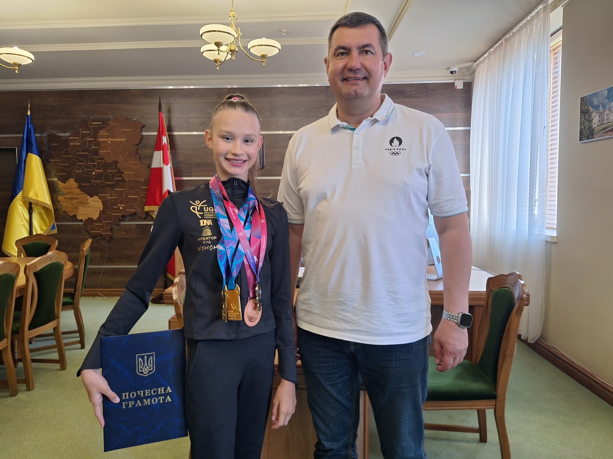 У ВОЛИНЬРАДІ ПРИВІТАЛИ ЧЕМПІОНКУ ЄВРОПИ З ХУДОЖНЬОЇ ГІМНАСТИКИ