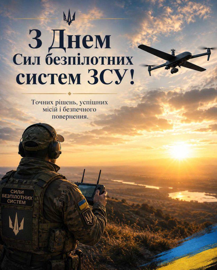 ВІТАННЯ ГОЛОВИ ВОЛИНЬРАДИ ГРИГОРІЯ НЕДОПАДА ІЗ ДНЕМ СИЛ БЕЗПІЛОТНИХ СИСТЕМ ЗСУ